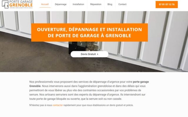 Intervention sur votre porte de garage à Grenoble